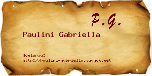 Paulini Gabriella névjegykártya