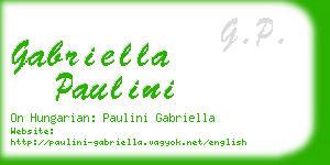 gabriella paulini business card